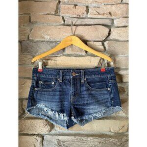 American Eagle Womens Shorts 4 (33x2) Jean Hot Pants Cut Off Raw HemDenim Booty